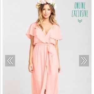 Show Me Your MuMu Peach Maxi Dress